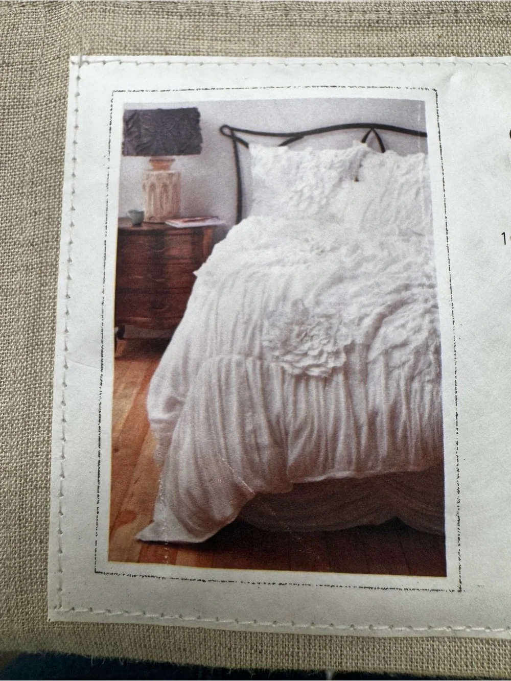 Anthropologie Georgina Collection Pair of King Shams - Light Cream